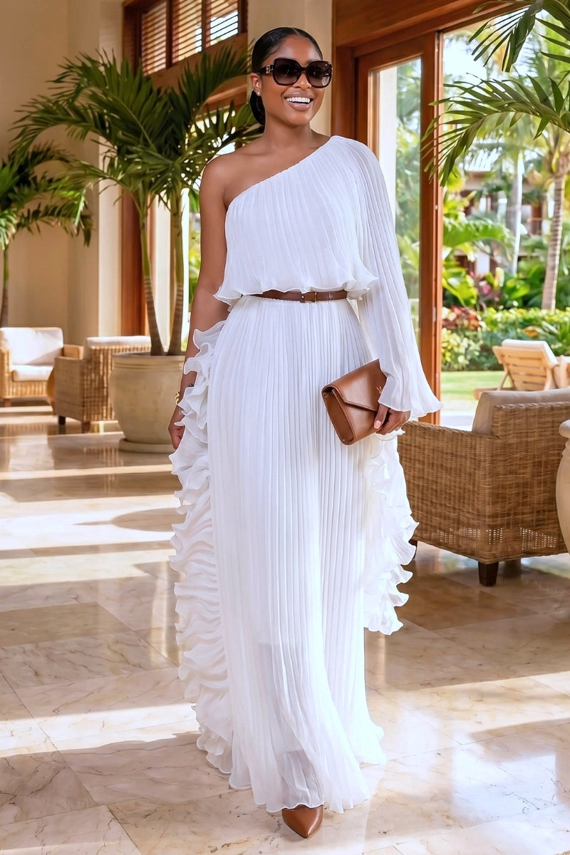 Miyaki Asymmetric white Dress