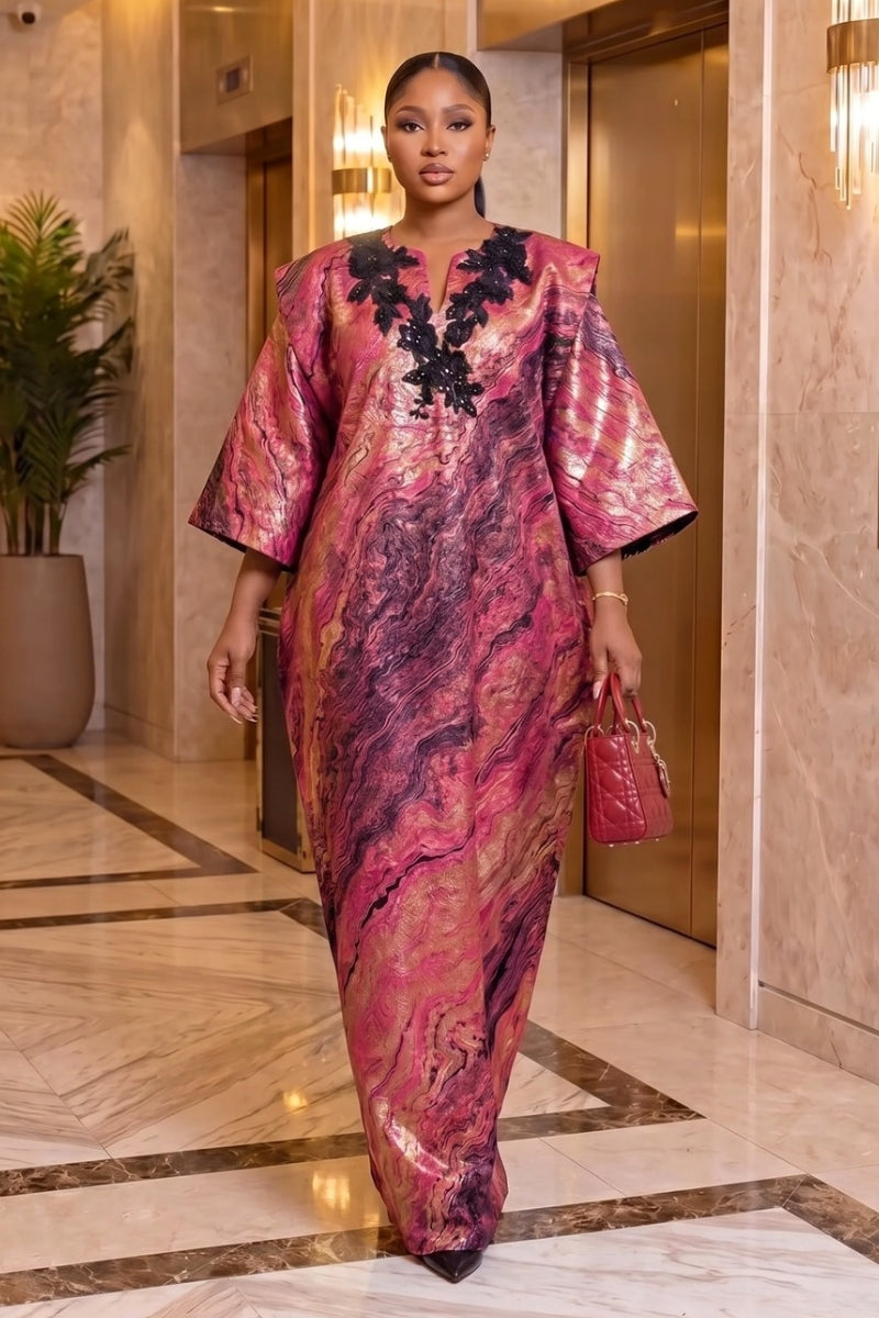 Nora Luxe Boubou Pink