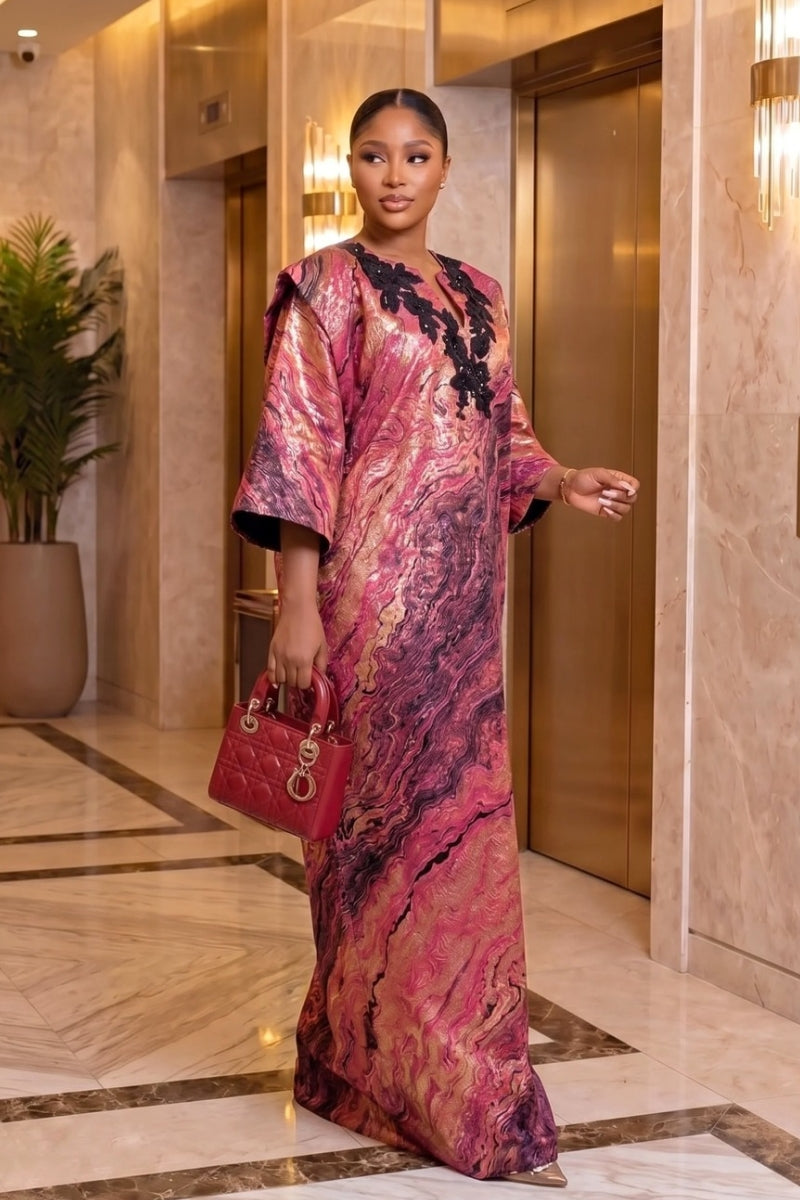 Nora Luxe Boubou Pink
