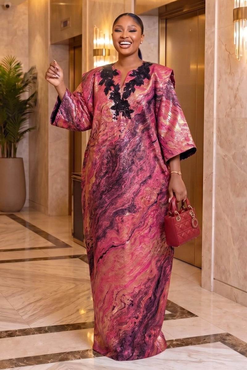 Nora Luxe Boubou Pink