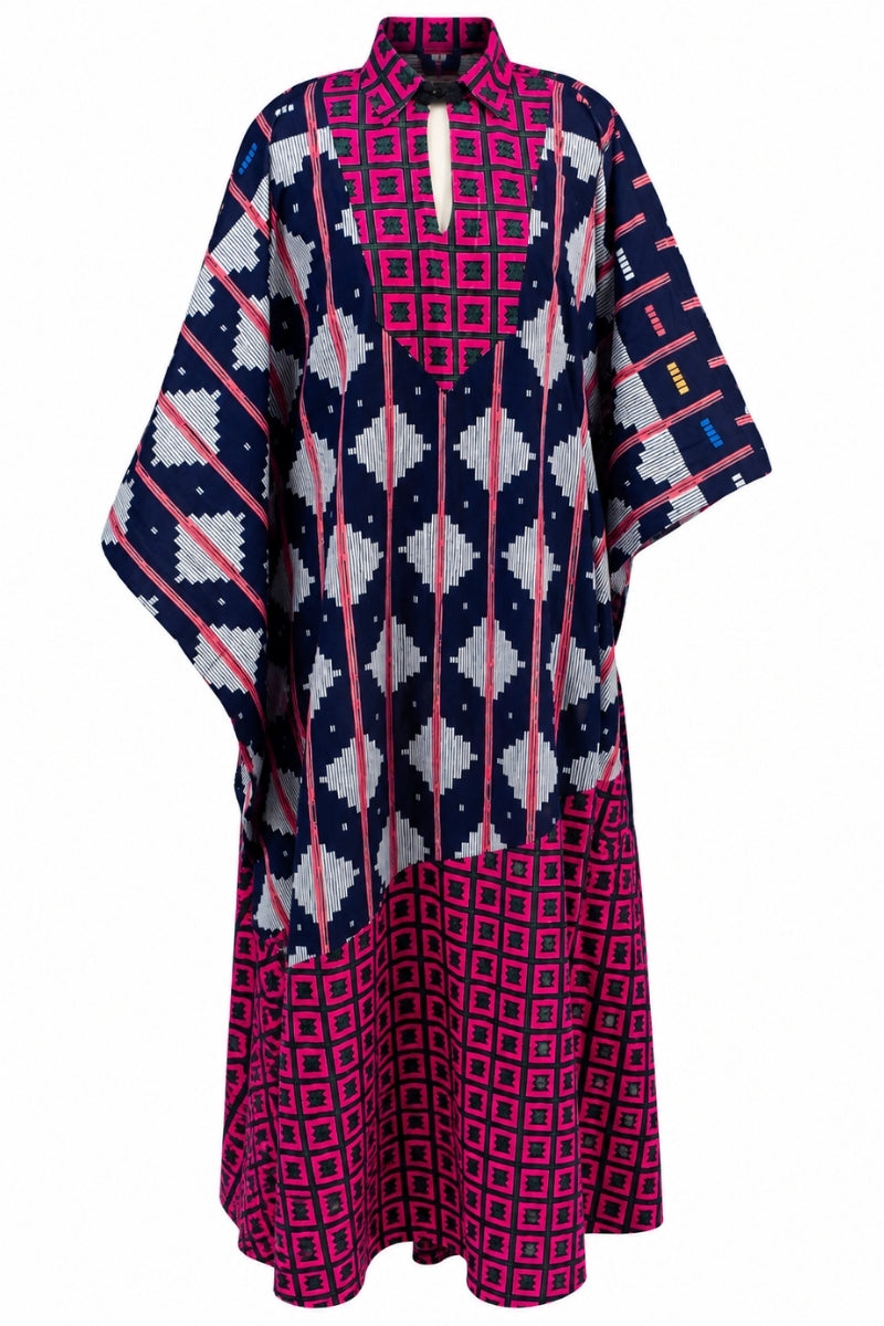 Oma Ankara Boubou Pink