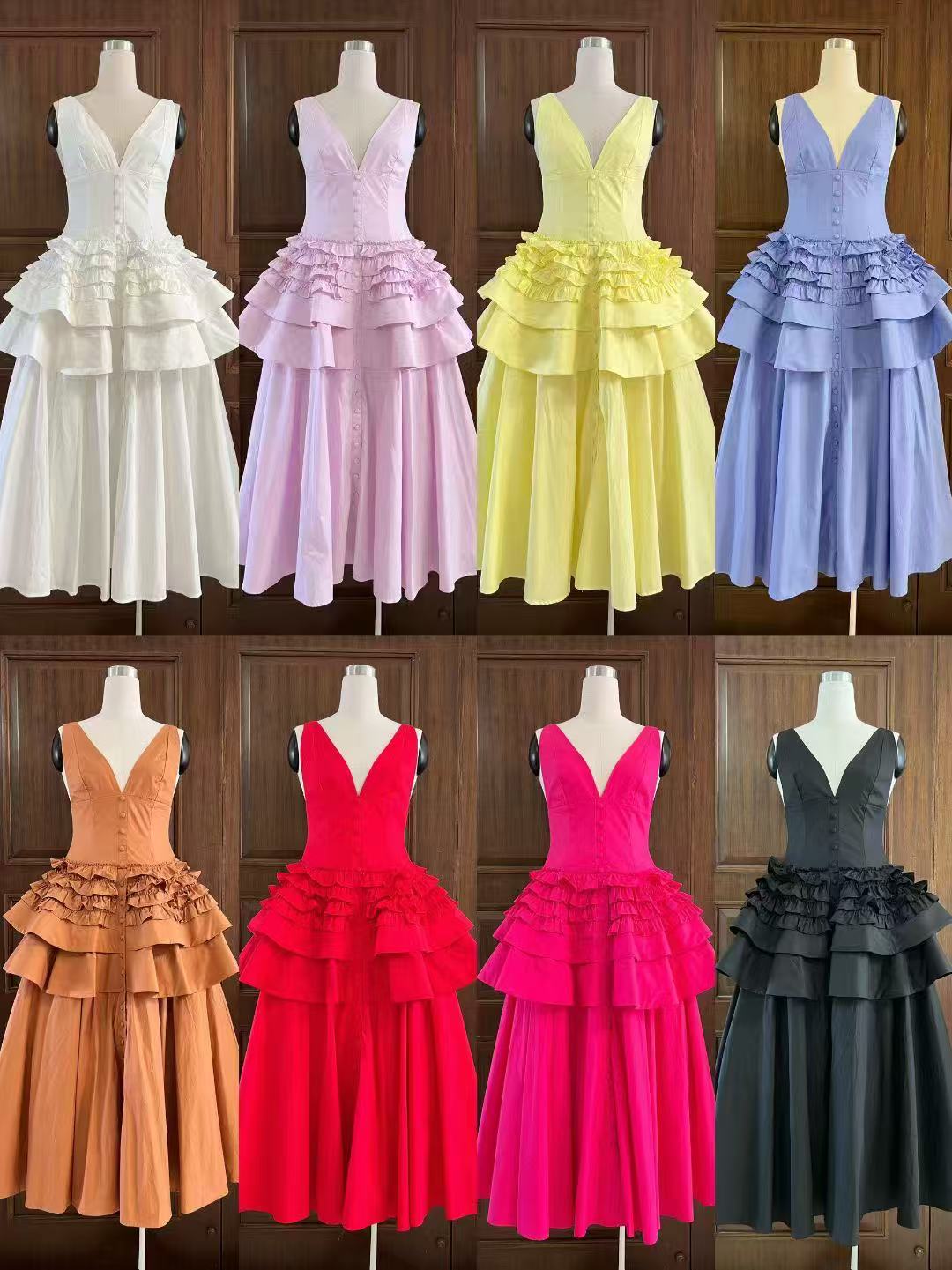 Sleeveless tiered Dress