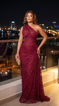 Scarlet Lace Maxi Dress